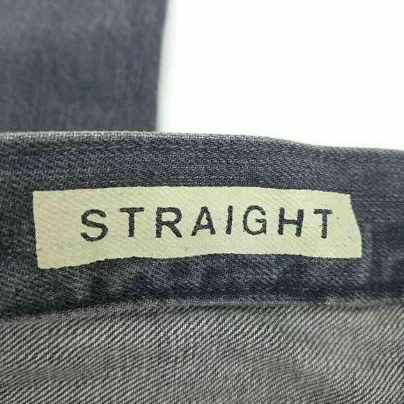 Gap 1969 Mens Classic Straight Jeans Gray Whiskered Mid Rise Denim 31 X 30 - Picture 6 of 11